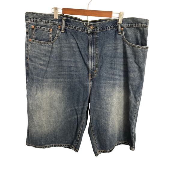Levi's 569 Men's 44 Denim Shorts Loose Fit Straight 90's Y2K Bermuda Vintage - Picture 2 of 11